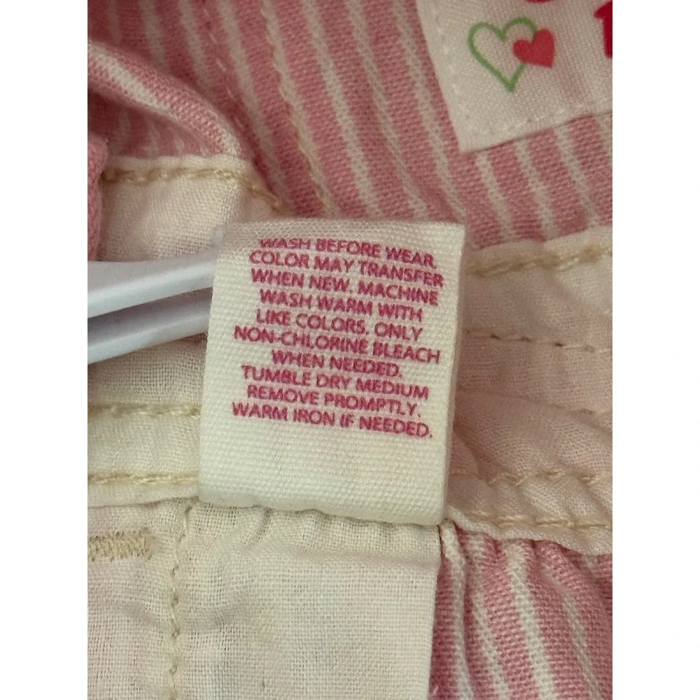 OshKosh Bgosh Pink Hickory Stripe Butterfly Jumper Dress 3 Months 992-0241